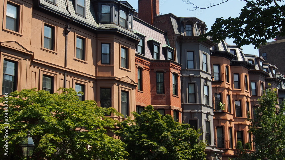 Naklejka premium Boston, USA: Altbauten in Back Bay