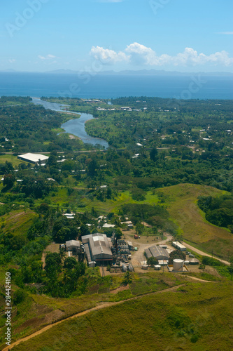 Aerial of Honiara, capital of the Solomon Islands, Pacific photo