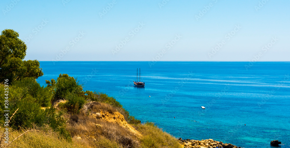  clear blue sea and rocks near protaras cyprus