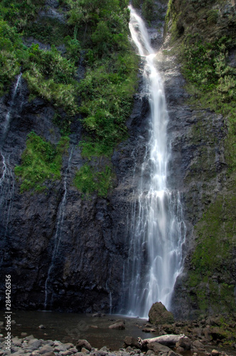 South Pacific, French Polynesia,Tahiti. The 3 Waterfalls Park (aka Les 3 Cascades)