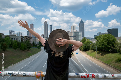 Atlanta Skyline Viewed from Jackson St Bridge photo