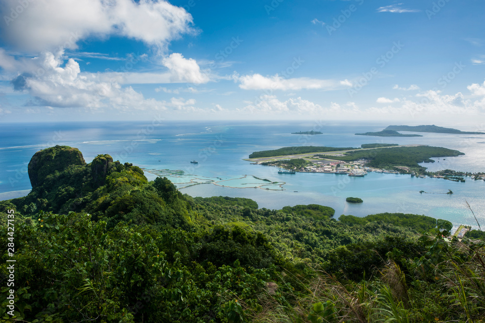 Overlook over Pohnpei and Sokehs rock, Micronesia, Central Pacific