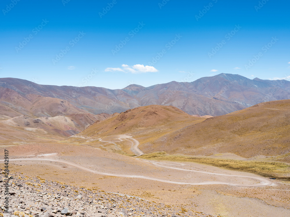 Routa 40 climbing up to Abra del Acay (4895m), one of the highest regular roads in the world. The Altiplano in Argentina. Routa 40 climbing up to Abra del Acay (4895m), one of the highest regular roads in the world. The Altiplano in Argentina.