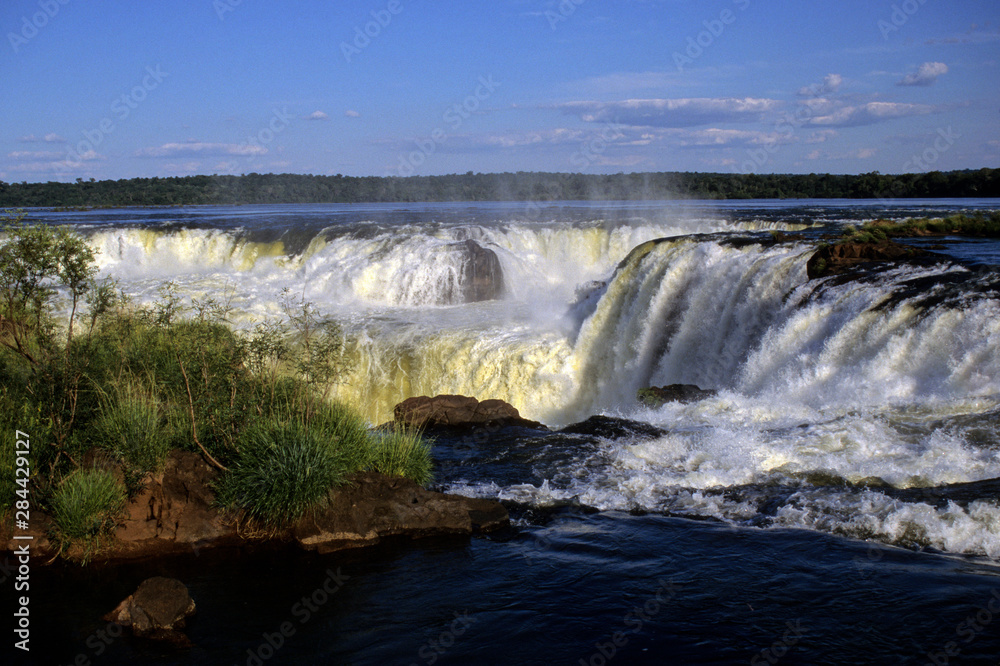 Argentina, Iguacu Falls. A view from the top of the falls at Iguacu in Argentina. Argentina, Iguacu Falls. A view from the top of the falls at Iguacu in Argentina.