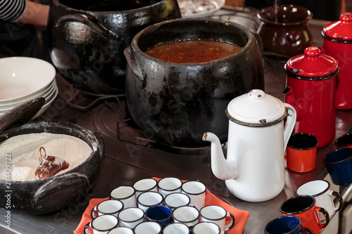 Brazil, Morretes. Traditional barreado soup. photo