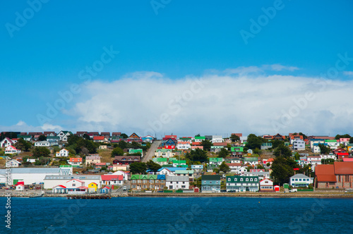 Falkland Islands. Stanley. View from the water. photo