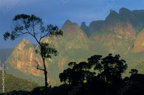 Brazil  Rio State  Serra dos Orgaos National Park  granite mountains and Atlantic Forest.