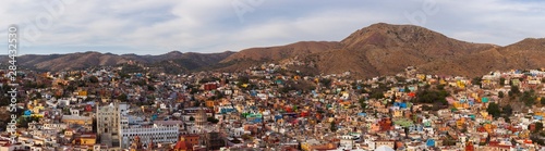 Mexico, Guanajuato. Colorful houses and buildings spread across the hills in this panorama. © Brenda Tharp/Danita Delimont