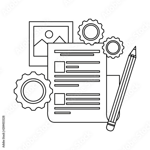 gear machine settings with document file