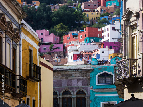 Mexico, Guanajuato, Colorful Back Alley