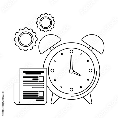 alarm clock with document file