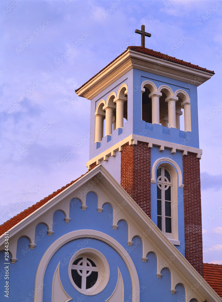 Uruguay, Punta del Este, Quaint chapel in resort town.