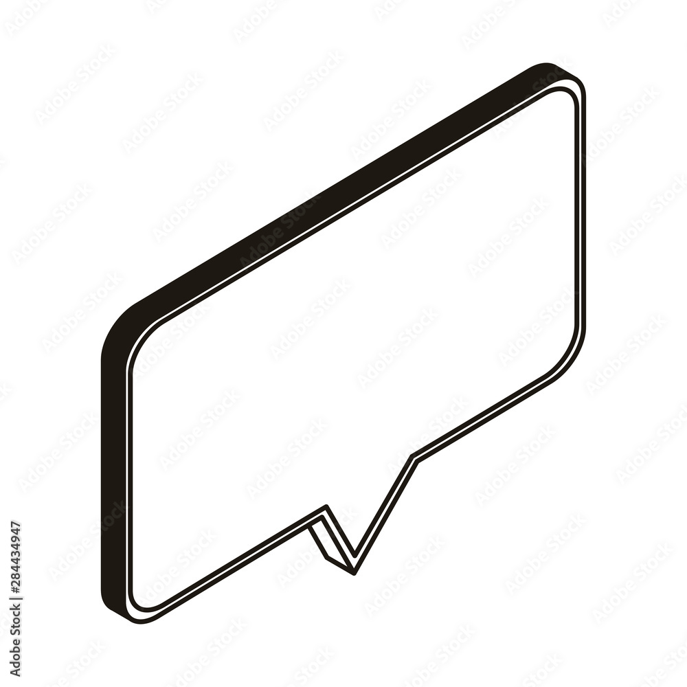 silhouette of speech bubble on white background silhouette of speech bubble on white background