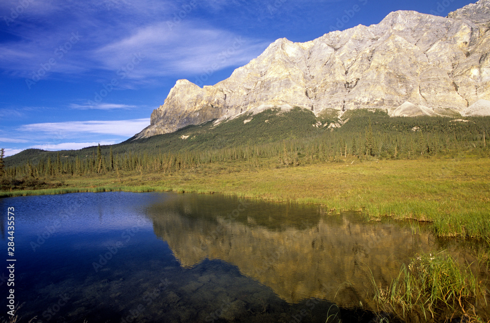Reflection of mountain in lake, Gates To The Arctic National Park, Alaska, USA