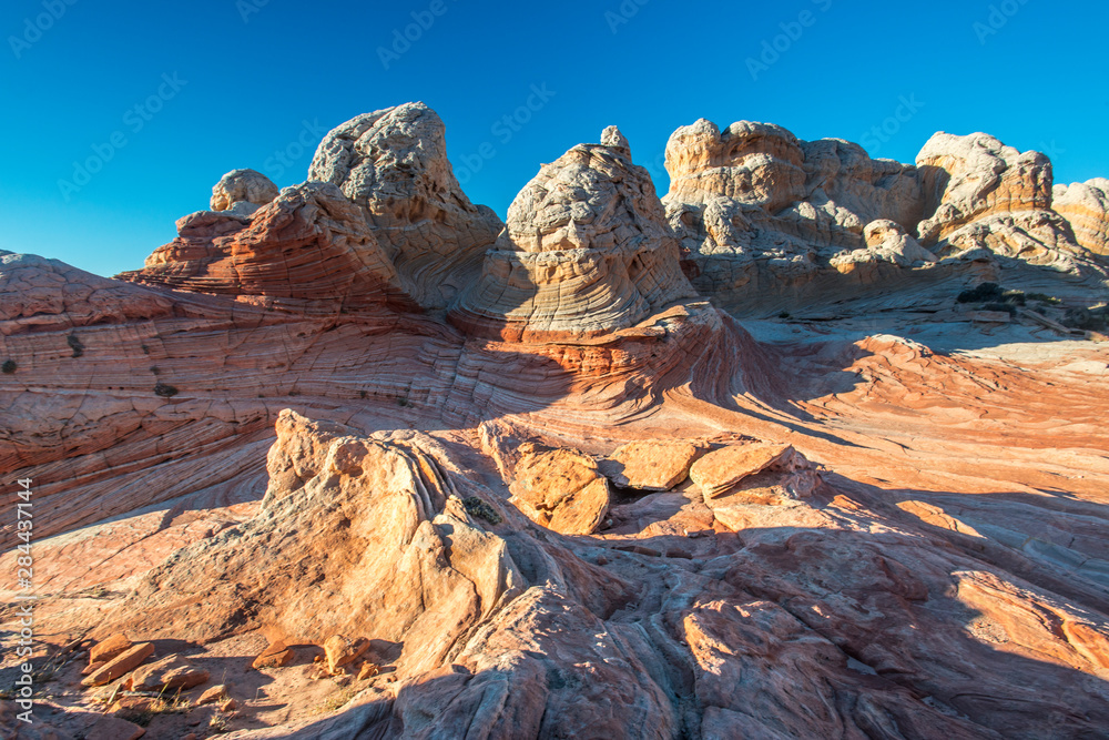 Textured sandstone landscape, Vermillion Cliffs, White Pocket wilderness, Bureau of Land Management, Arizona