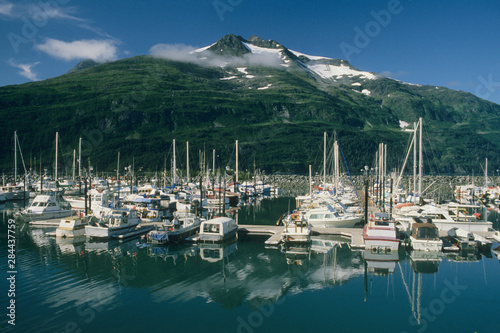 USA, Alaska, Boat Harbor, Whittier, Gateway to Prince William Sound.