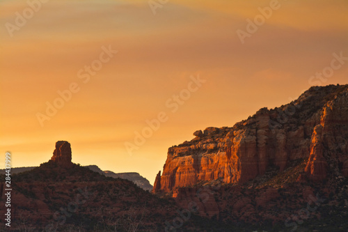 Sunrise, Chimney Rock , Coconino National Forest, Sedona, Arizona, USA