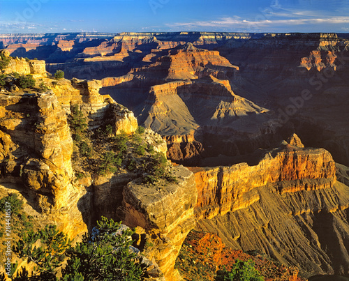 USA, Arizona, Grand Canyon NP. Dawn at Yaki Point at the Grand Canyon National Park, Arizona, a World Heritage Site, reveals a multitude of colors.