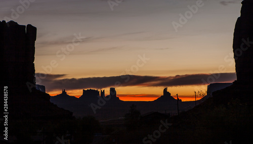 USA, Arizona. Monument Valley Sunrise from Goulding's.