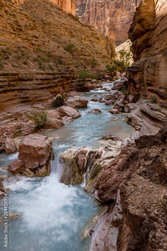Havasu Creek. Mineral colored Water. Grand Canyon. Arizona. USA.