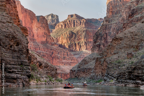Rafting the Colorado River through Grand Canyon National Park. Arizona. USA.