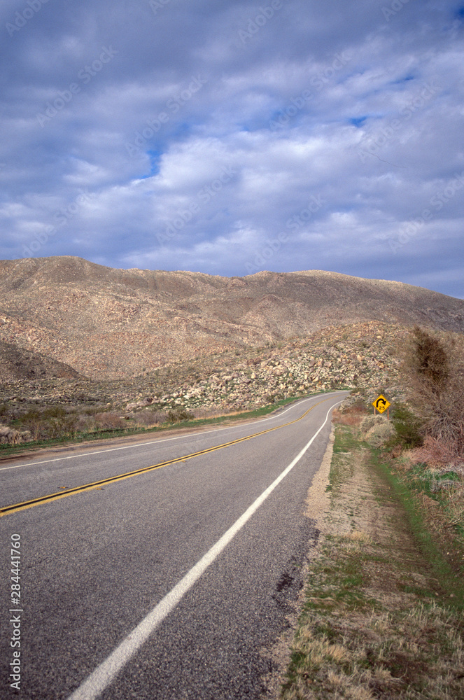 S2 Highway, Anza-Borrego Desert State Park, San Diego County, California, US S2 Highway, Anza-Borrego Desert State Park, San Diego County, California, US