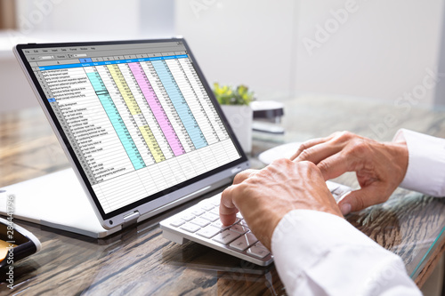 Professional Businessman Working On Computer