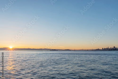 USA, California, San Francisco, City Skyline at Sunrise