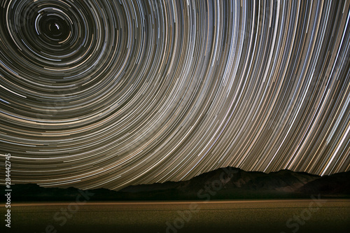 USA, California, Death Valley Racetrack Startracks photo