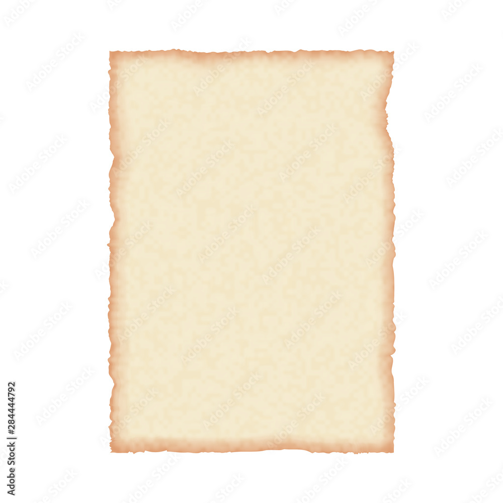 Old paper sheet, vector in realistic style