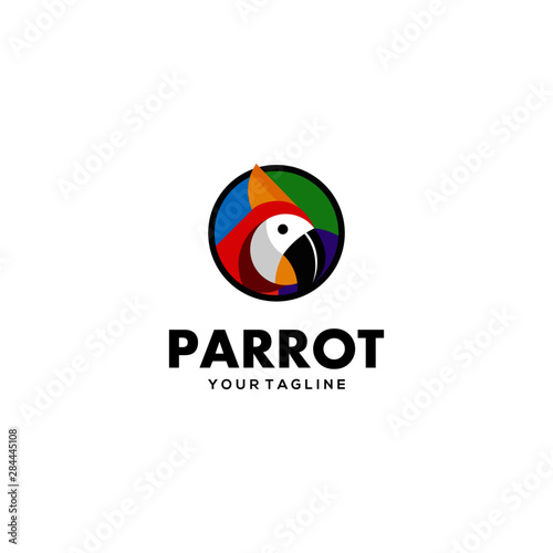 Free Download Parrot Logo Design Vector Stock - GFXLoad