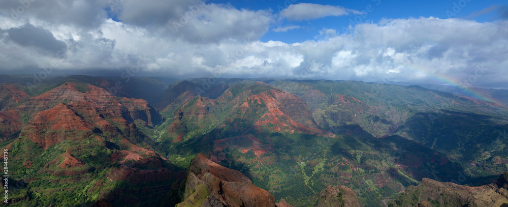 USA, Hawaii, Kauai. Waimea Canyon panoramic. 