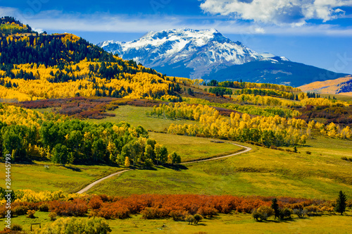 Fototapeta Naklejka Na Ścianę i Meble -  USA, Colorado, fall colors, vista