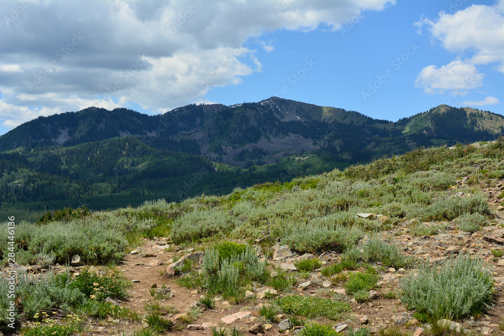 Rocky mountains surrounding Park City, Utah