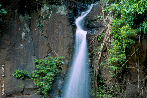 Lawai Stream Waterfall at Allerton Garden, National Tropical Botanical Garden, Kauai, Hawaii. photo