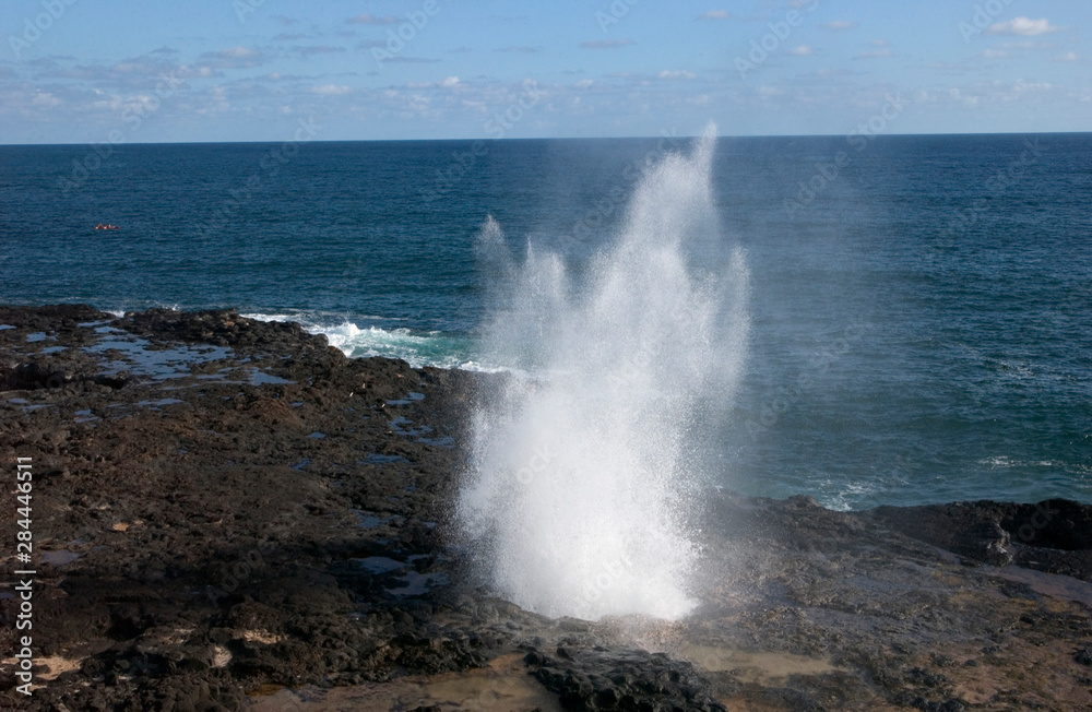 Fototapeta premium South Kauai, Lawa'i Road, Po'ipu, Spouting Horn. 