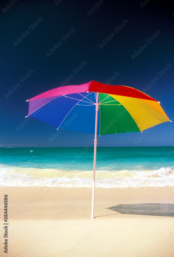 USA, Hawaii. Colorful umbrella
