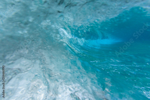 Fisheye view of wave breaks at Kua Beach, North of Kona, Big Island, Hawaii © Stuart Westmorland/Danita Delimont