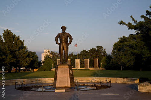 United States, Kansas, Abilene. A monument to Dwight Eisenhower, on the grounds of the Eisehower Center. photo