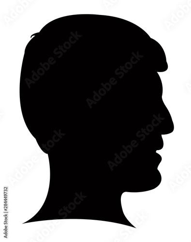 a man head silhouette vector