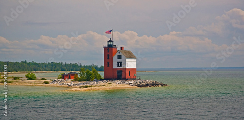 A view of Round Island Light Station. photo