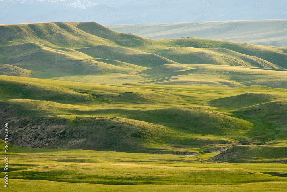 USA, Montana, Rocky Mountain Front. Green hills east of Great Falls. USA, Montana, Rocky Mountain Front. Green hills east of Great Falls.
