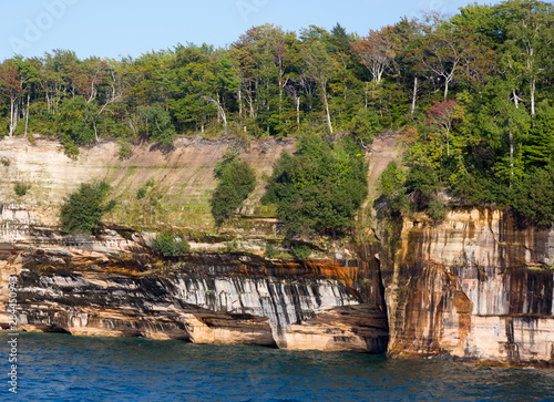 Michigan, Upper Peninsula, Pictured Rocks National Lakeshore, Painted cliff