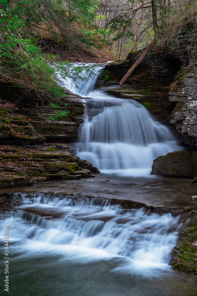 USA, New York, Watkins Glen. Waterfall cascade over rock. Credit as: Jay O'Brien / Jaynes Gallery / DanitaDelimont.com USA, New York, Watkins Glen. Waterfall cascade over rock. Credit as: Jay O'Brien / Jaynes Gallery / DanitaDelimont.com