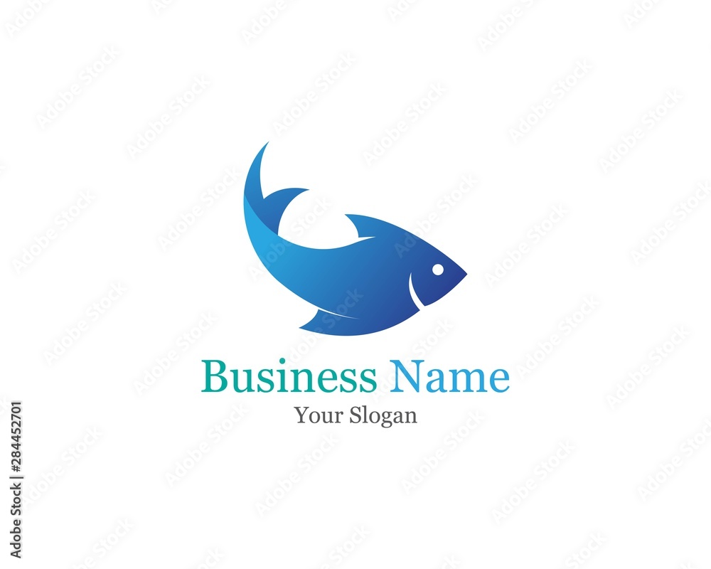 Fish icon logo template Creative vector symbol of fishing club Fish icon logo template Creative vector symbol of fishing club