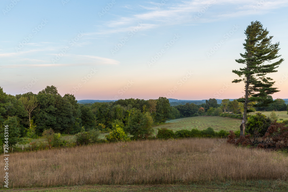 View of fields from Sagamore Hill in Hamilton, Massachusetts.
