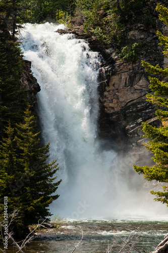 Trick Falls Hiding Behind Red Eagle Falls, Glacier National Park