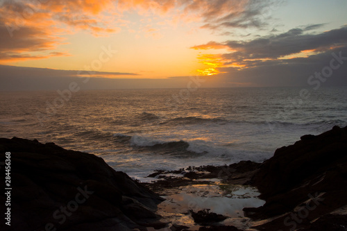 Sunset  Depoe Bay  Pacific Ocean  Depoe Bay  Oregon  USA