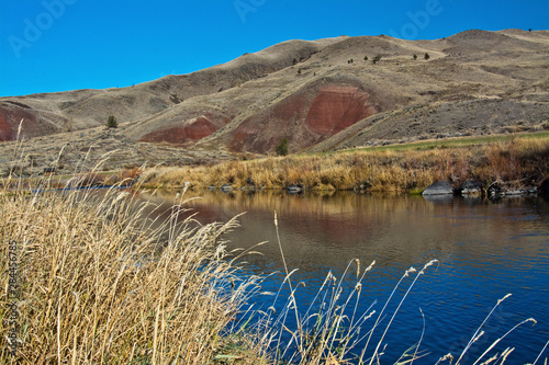 Landscape, James Camp Ranch, painted hills, John Day River, Oregon, USA.