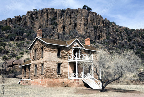 USA, Texas, Fort Davis. Fort Davis National Historic Site, Texas, is one of the best surviving examples of an Indian Wars' frontier military post in the Southwest.